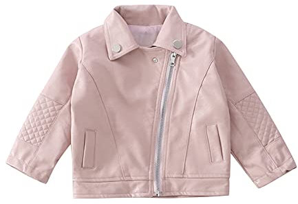 GNGR Outwear - Giacca da neonato, in pelle invernale, per l'autunno, per le ragazze, per bambini, per ragazze, Colore: rosa., 12-18 mesi