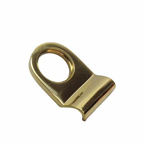 SUL Cylinder Door Pull, Essentials Rim Cylinder Door Pull Front Door Latch Pull for Use on Doors for Security, for Easy Door Closing with Curved Finger Grip Suitable for Wooden Doors (Brass)