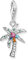 THOMAS SABO Charm-Anhänger bunte Palme aus hochwertigem, leicht geschwärztem 925er Sterlingsilber mit stilisierter Palme, Maße: 29 x 14 mm, 1932-342-7