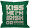 Saint Patricks Day Kissenbezug mit Zitat Kiss Me I Am Irish Or Drunk Or Whatever Burlap Kissenbezüge Dekorativ für B 45 cm x 45 cm