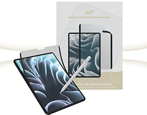 EIP Paperfeel Magnetic Screen Protector Compatible with iPad 9/8/7 (10.2-Inch, 2021/2020/2019 Model, 9th/8th/7th Generation), Anti-Glare, Easy Install, Detach and Clean, Draw and Sketch Like on Paper