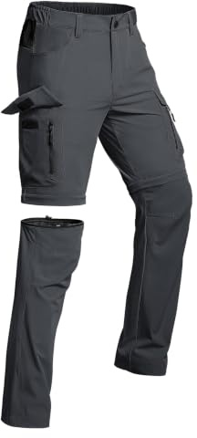 Vzteek Herren Wanderhose Zip Off Trekkinghose Outdoorhose Sommer Softshell Stretch Hose Kurz für Wandern,Baggy,Fahrrad,arbeits