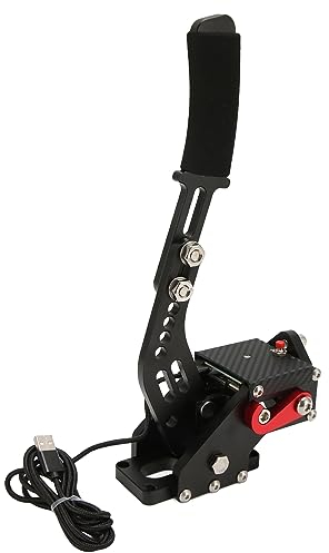 ASHATA 64Bit PC USB Handbremse, SIM Handbremse für ONE für Series S X für G27 G25 G29 G920 T500 für T300RS T300 für T300 RS Rennspiel (Schwarz)