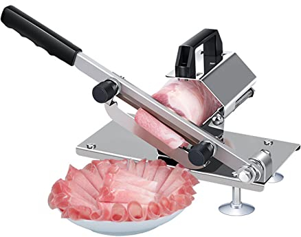 Frozen Meat Slicer Manual Meat Cutter Beef Mutton Roll Cheese Food Slicer Meat Vegetable Sheet Slicing Machine Slicer for Household