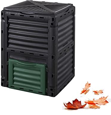 Lnlscle Outdoor Compost Bin, 300L Garden Eco Composters, Outdoor Recycling Soil Waste Grass Composting Box, Organic Waste Compost Converter Recycle