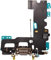 ZAMAN Dock Connector Compatible with iPhone 7 2016 - Charging Port Flex Cable - Headphone Port/Microphone/Antenna Replacement - Incl. Screwdrivers - Black