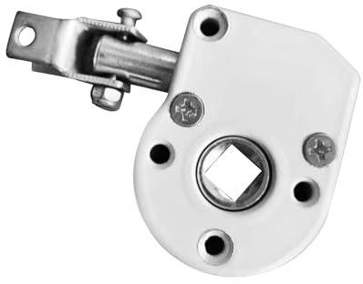 predolo Auvent Extérieur en Métal, Treuil pour Rideaux de Soleil, Treuil Store Banne Manuel pour Auvent, Auvent de Remplacement, Engrenage à Vis Sans Fin Manuel, Installation Pratique, Blanc