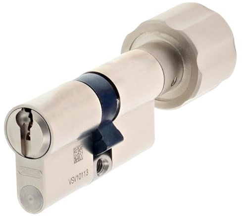 ToniTec DUALKEY Schließsystem by ABUS 2 in 1 Schließzylinder inkl. 2 x 3 Schlüssel |Sicherheits-Türzylinder Einzelschließung als Knaufzylinder 40/60K |Umprogrammierbares Türschloss mit Sicherungskarte