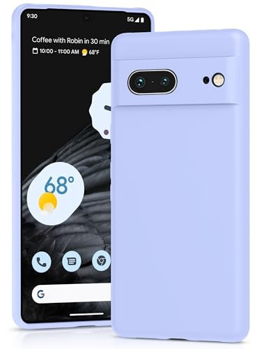 YATWIN Silicone Case for Google Pixel 7 5G, Soft-Touch, Shockproof, DustProof, Antiskid Full Body Armour Phone Cover for Google Pixel 7 5G - Lilac
