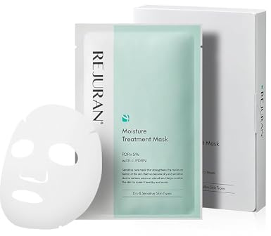 REJURAN® Moisture Treatment Mask, c-PDRN® - Hydrating Facial Sheet Mask, Repairs Skin Barrier and Retains Moisture with PDRx, Korean Skin Care 5-Pack