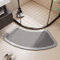 Absorbent Bath Mat - Diatomite Stone - Quick Dry, Curved Shower Mat for Corner Shower, Diatomaceous Earth Bathmat Rugs Non Slip Shower Mats for Inside Shower, Easy to Clean(H,45x90cm)