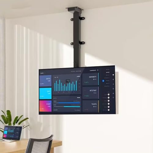 Support de Montage TV électrique au Plafond - Convient aux Supports TV motorisés de 32 à 75 Pouces, élévateur TV à Rotation Manuelle, Support TV motorisé