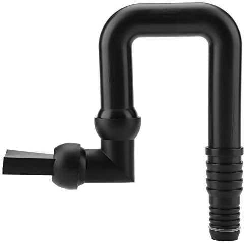 Zoeyilan Wasserauslassrohr, Aquariumdüse, Aquarium-Wasserauslassdüse, Aquarium U-förmiger Wasserauslass, Flexible, frei drehbare Düse, schwarz für Aquarien