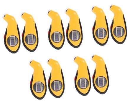 iplusmile 5 Sätze Autoreifendruckmesser Adapter Für Manometer Reifenmessgeräte Für Den Reifendruck Luftdruck Reifendruck Reifen-deflator-messgerät Reifenwerkzeuge Abs Yellow 2 Stück * 5