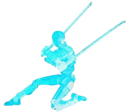 NOPKESV Action Figure 1 pièces Figurines d'action Multi-Articulations Robot mobile articulée poseable avec multiples imprimées en 3D Montage complétée brille la nuit