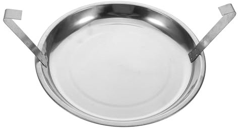 MAGICLULU Carbon-killed Barrel Steel Ash Pan for Bbq Grilling Outdoor Campfire Fireproof Tray Handles Replacement Accessory