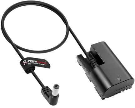 Alvin's Cables LP-E6NH Dummy Battery to DC Power Cable for Canon-R5C Camera, EOS R7 R6 R 90D 80D 7D Mark II 7D 70D6D 60D 5D Mark IV 5DS Camera, 50cm/19.7inches