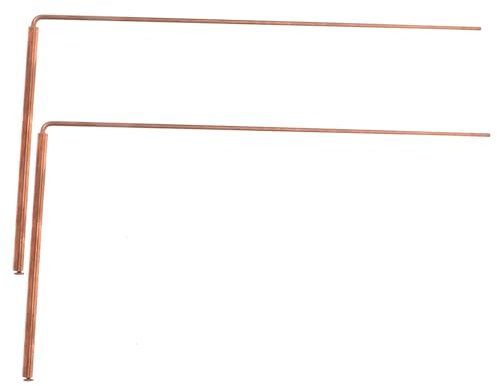 Yardwe Baguettes de en Laiton Kit de 2 Baguettes Portables pour Détection d'eau pour Divination et Exploration Outil Pratique pour Chasse aux Fantômes