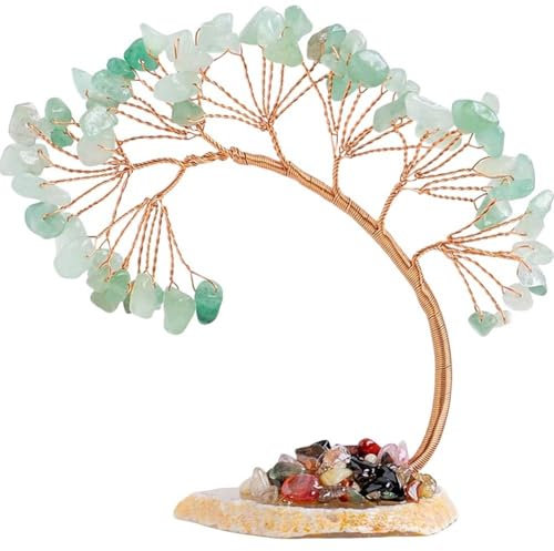 Fituenly Chakra-Baum, Natürlicher Kristallbaum, Feng-Shui-Figur, Geld-Bonsai, Baum des Lebens, Geldbaum, Glücksbringer-heilkristalle Für Die Dekoration des Home-Office
