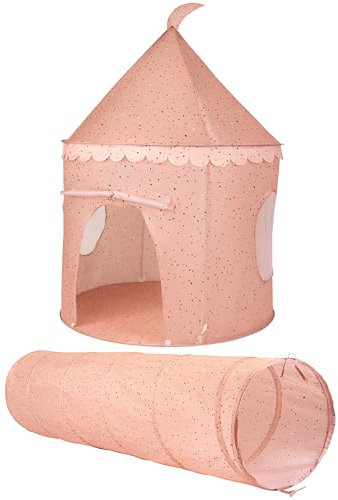 Relsy Kids Pop Up Play Tent And Tunnel - Indoor/Outdoor Childs Playhouse Alabama Clay Terrazzo Style, Kids Tent & Tunnel Bundle, Play Den Ball Pit Garden Toys For Toddler Unisex Children Age 3+