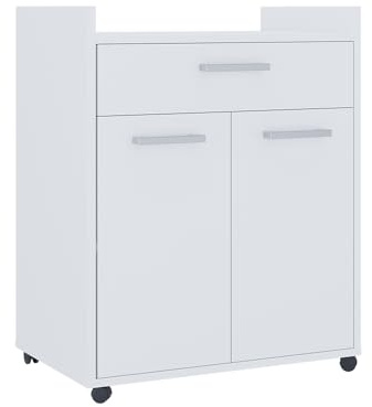 Vicco Rollcontainer Ansel, Weiß, 60 x 40 cm mit Schubladen