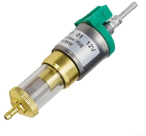 Pompe doseuse à carburant 12 V/24 V avec double filtre - Capacité 22/28 ml - Pour chauffage de stationnement diesel de 1 KW-5 kW - Compatible avec les modèles, construction en plastique et en métal