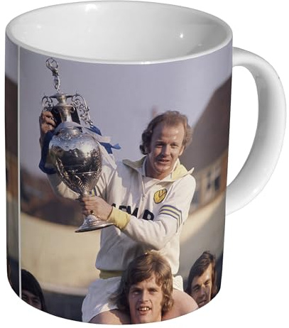 Billy Bremner Leeds Champion 1974 - Ceramic Coffee & Tea Mug 11oz - Durable Glossy White Cup - Football Legend Fan Gift