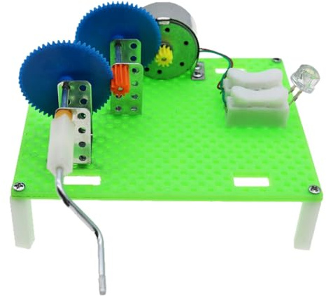 Tnfeeon Handkurbelgenerator, ABS-Kunststoff, DIY-Physik-Lernset, Pädagogisches Wissenschaftsspielzeug für Im Alter von 7–14 Jahren