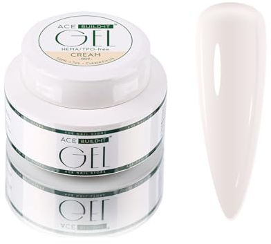 ACE Build-It Builder Gel 50ml – UV/LED Nail Extension & Overlay Gel – Professional Nail Enhancement – Created in UK (CREAM)