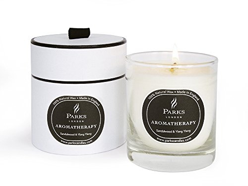 Parks Aromatherapy Natural Wax Candle, Sandalwood & Ylang Ylang, 235g, Giftboxed