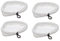 Deals2u365(™) Washable Microfibre Cloth Cleaning Pads for Beldray 5 in 1, 10 in 1, 15 in 1,1500W RED 2 in 1, Tri Lite & Easy Reach Steam Cleaner Mop (Pack of 4, White)