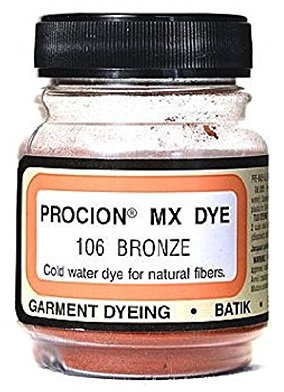Jacquard Procion Mx Dye - Undisputed King of Tie Dye Powder - Bronze - 2/3oz Net Wt - Cold Water Fiber Reactive Dye Made in USA…