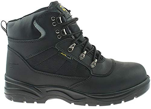 Grafters M161A Unisex Leather Safety Boots Black