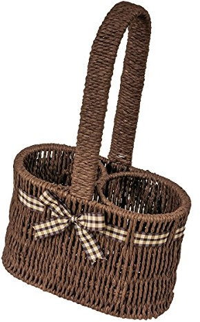 Adam Schmidt Flaschenträger für Zwei Flaschen, oval, Dunkelbraun, T 22cm x B 12cm x H 15/38cm