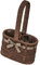 Adam Schmidt Flaschenträger für Zwei Flaschen, oval, Dunkelbraun, T 22cm x B 12cm x H 15/38cm