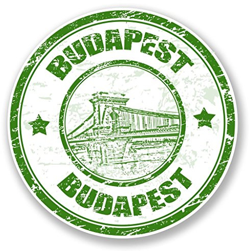 2 x 10cm/100mm Budapest Ungheria adesivo vinile adesivo da viaggio per portatile auto bagagli iPad segno divertimento #6795