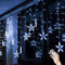 BLOOMWIN Lichtervorhang Stern Lichterkettenvorhang USB 3x0,65M 120LEDs 8Modi Stimmungslichter Weihnachtsbeleuchtung für Fenster Tür Innen Sternenvorhang Kaltweiß