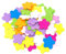 Konfetti-Blumen aus Holz, 16 mm, Shabby-Chic-Design, in verschiedenen Farben 16 mm multi
