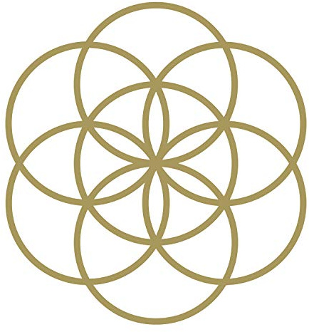 Der Samen des Lebens X - Wandaufkleber Wandtattoo SEEDS OF LIFE Sticker Aufkleber - erhältlich in vielen Farben (Gold, 60 x 60 cm)