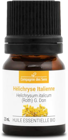 HÉLICHRYSE ITALIENNE BIO - 2,5 mL - Huile Essentielle de Qualité Premium - 100% Pure, Naturelle, Garantie ChromaCert - Chémotypée et Intégrale - La Compagnie des Sens
