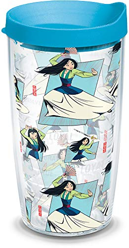 Tervis Disney Gobelet Isotherme à Double paroi fabriqué aux États-Unis – Collage Mulan Garde Les Boissons Froides et Chaudes, 473,6 g, Collage