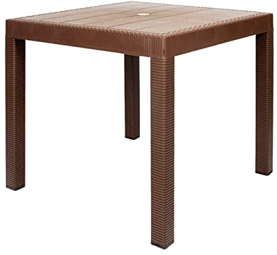CREVICOSTA QUALITY MARK MARCAS DE CALIDAD - Mesa Caribe Cuadrada 80 x 80 cm (Chocolate)
