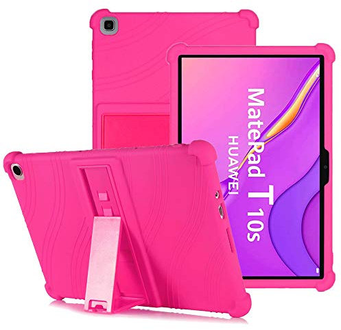 YGoal Funda para Huawei MatePad T 10S/Honor Pad X8 10.1 - Cubierta Protectora a Prueba de choques Suaves para niños de Peso liviano Silicona Case Cover para Huawei MatePad T10S, Rosa