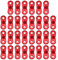 Jubaopen 30PCS Guy Rope Tensioners Aluminum Alloy Cord Adjuster Tensioners Rope for Outdoor Activity（Red）