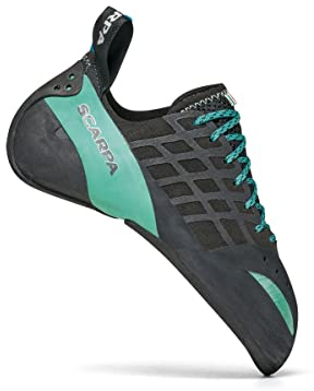 Scarpa Damen Instinct WMN Kletterschuhe, Black-Aqua FJW, 40 EU