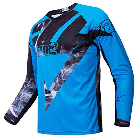 YIBIMOTTO Men's Cycling Jersey Long Sleeve Mountain Bike Shirt Downhill Jersey Breath Quick Dry
