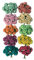 WADSUWAN SHOP Lot de 100 roses artificielles en papier de mûrier pour mariage, scrapbooking, scrapbooking, bouquet, loisirs créatifs, mini roses (couleur pastel)