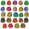 Lijun 24pcs Seide Brokat Schmuck Beutel Tasche Kleine Satin Geldbörse Chinesischer Brokat Bestickte Kordelzug Geschenktüte für Ring/E