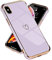 Lafunda Cover Compatibile con iPhone X, iPhone XS Custodia con protezione fotocamera Sottile Morbido TPU Silicone Antiurto Protettiva Case amore cuore Paraurti per Donne per iPhone X/iPhone XS Viola
