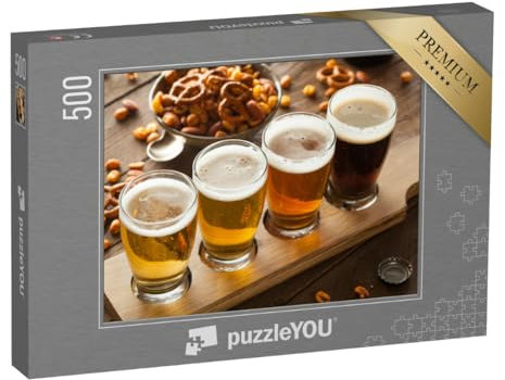 puzzleYOU: Puzzle 500 Teile „Assortierte Biere zur Verkostung bereit“ – aus der Puzzle-Kollektion Getränke